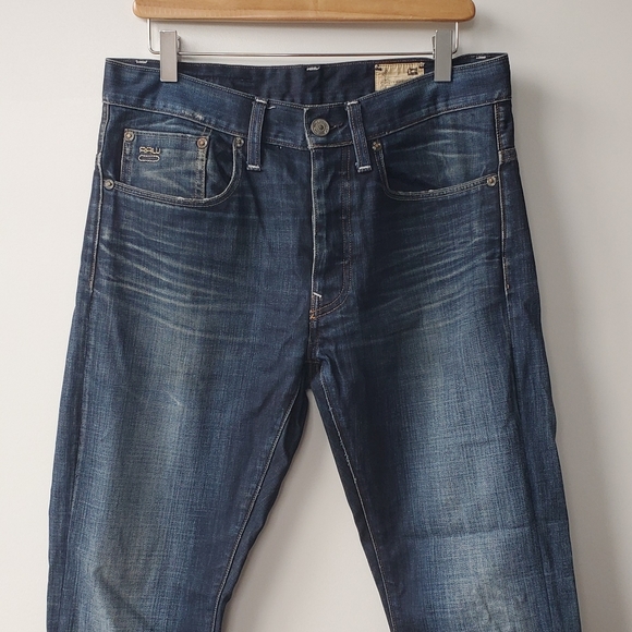 G Star Raw 3301 dark wash jeans no size - Picture 3 of 8